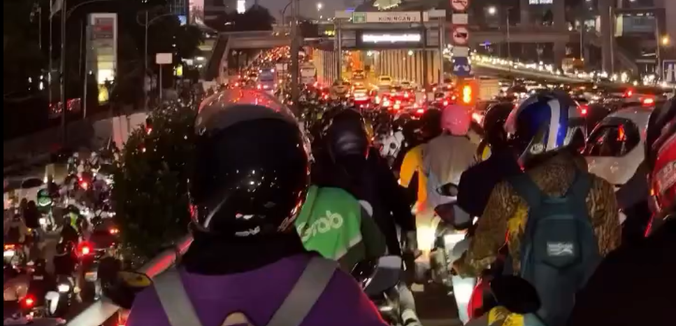 Kondisi macet di Jakarta